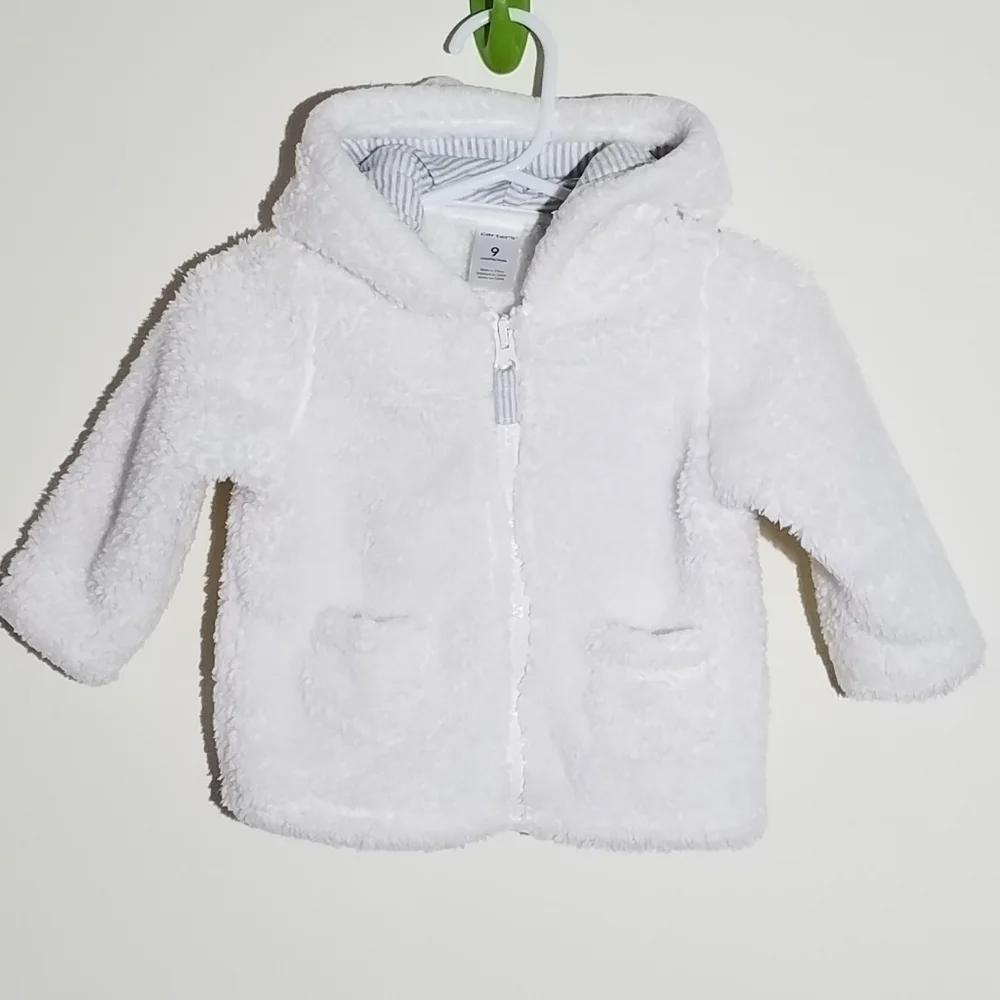 Carter's Plush Zip Up Bear Hooded Jacket 9m